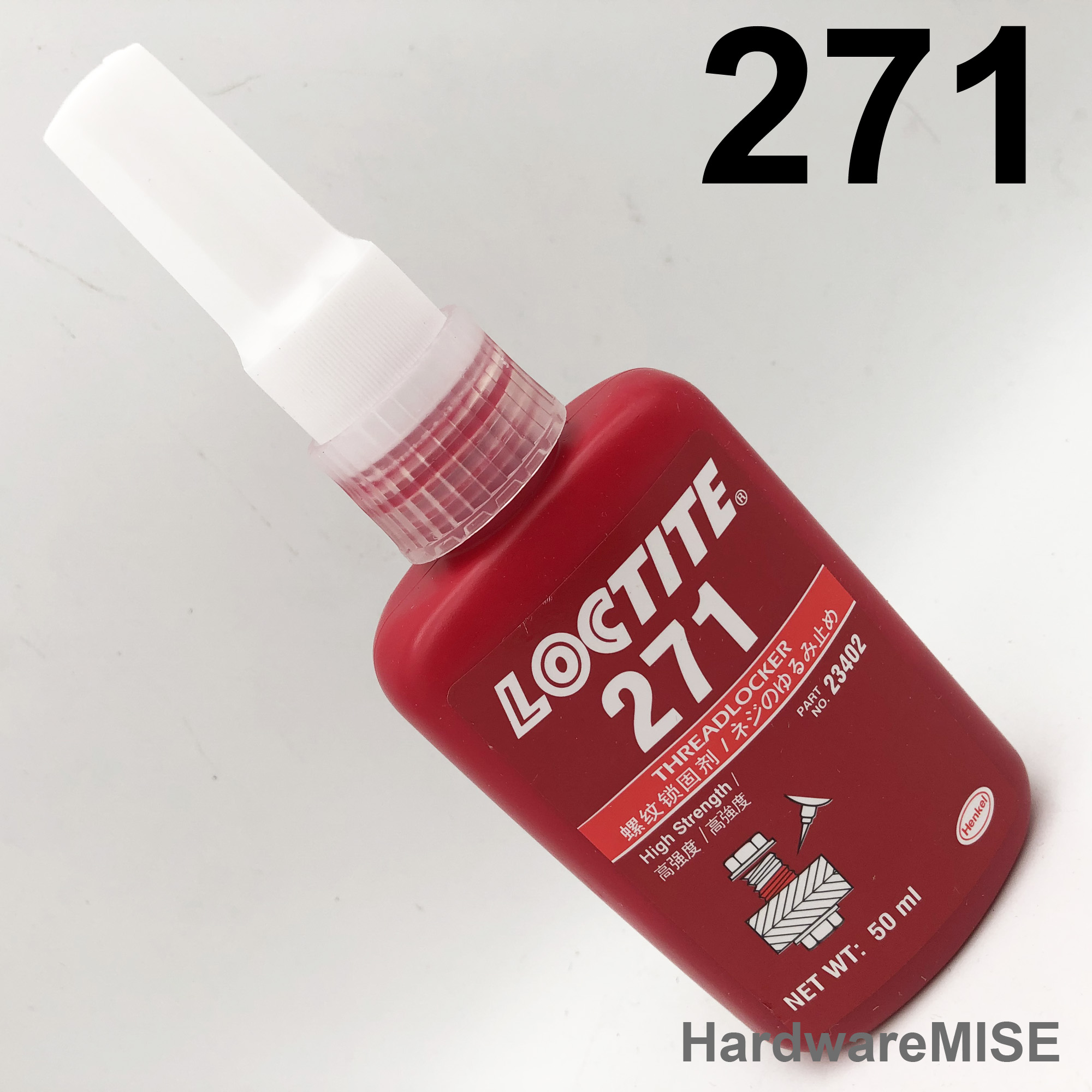 Henkel Loctite 271 Acrylic Anaerobic Threadlocker Red 50 mL Bottle